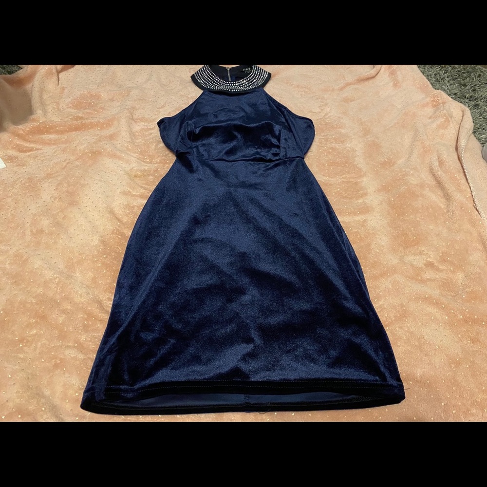 A blue dress